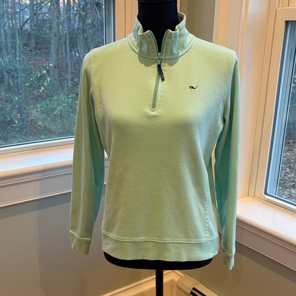 Vineyard Vines Mint Green Quarter-Zip Pullover Women’s M